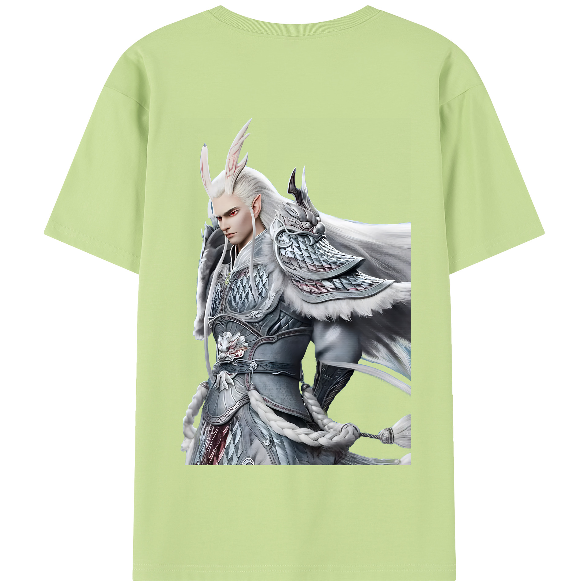 （画像用） Ne Zha 2 ナタ 魔童の大暴れ 綿100％半袖Tシャツ（背面プリント）